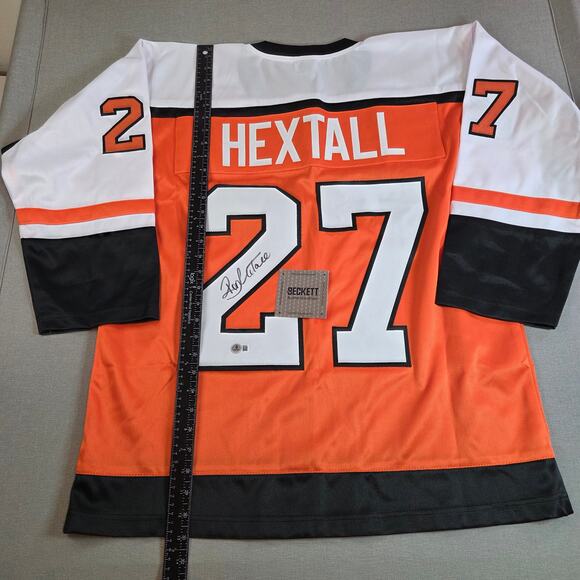 Ron Hextall #27 Philadelphia Flyers Signed Jersey Beckett Authenticated XL - Picture 9 of 16